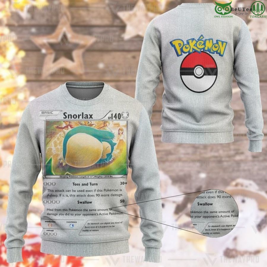 147 Snorlax Pokemon Custom Imitation Knitted Sweatshirt
