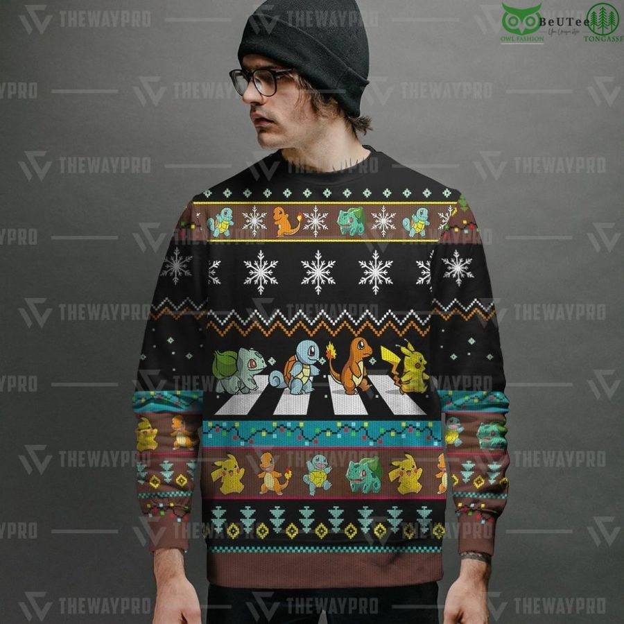 158 Pokemon Road Crossing Custom Christmas Ugly Imitation Knitted Sweatshirt