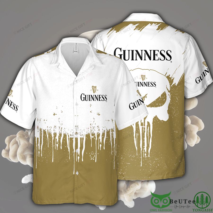 Guinness Color Drop Milk Brown Hawaii 3D Shirt 