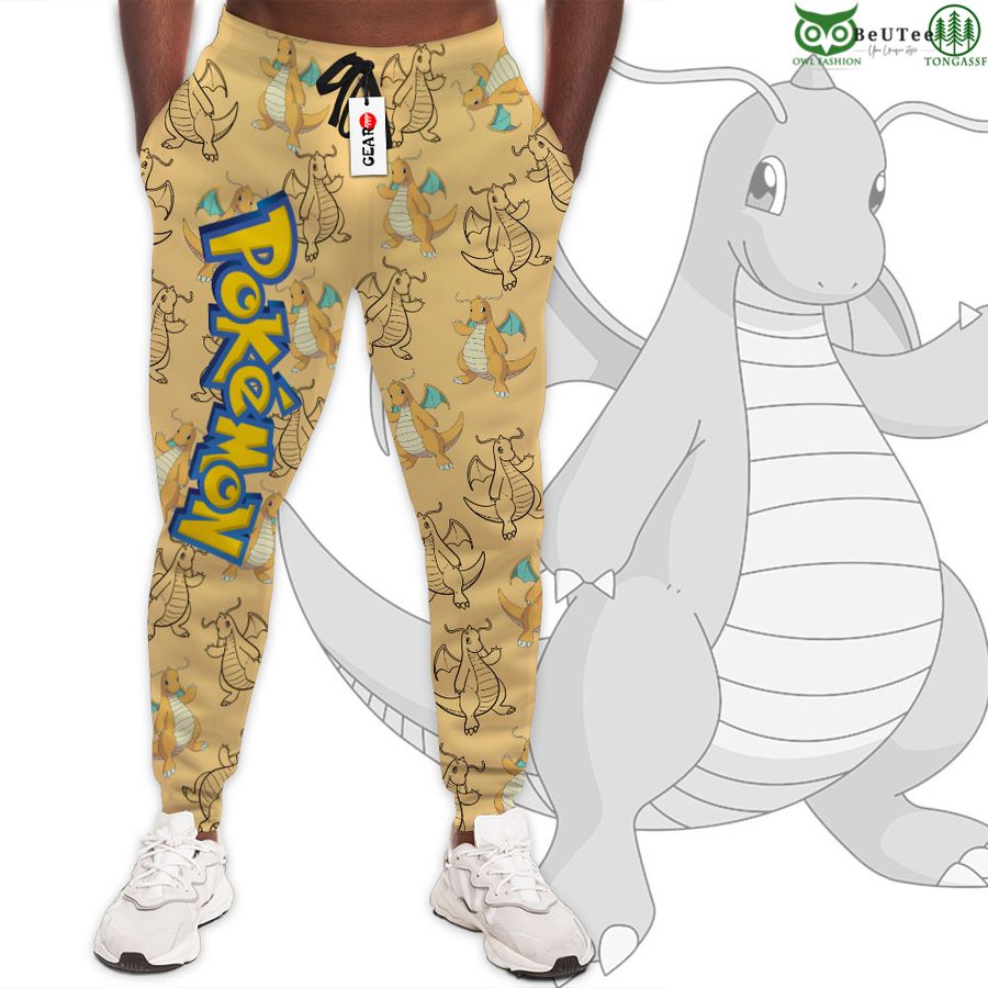 Dragonite Joggers Custom Anime Pokemon Sweatpants For Otaku