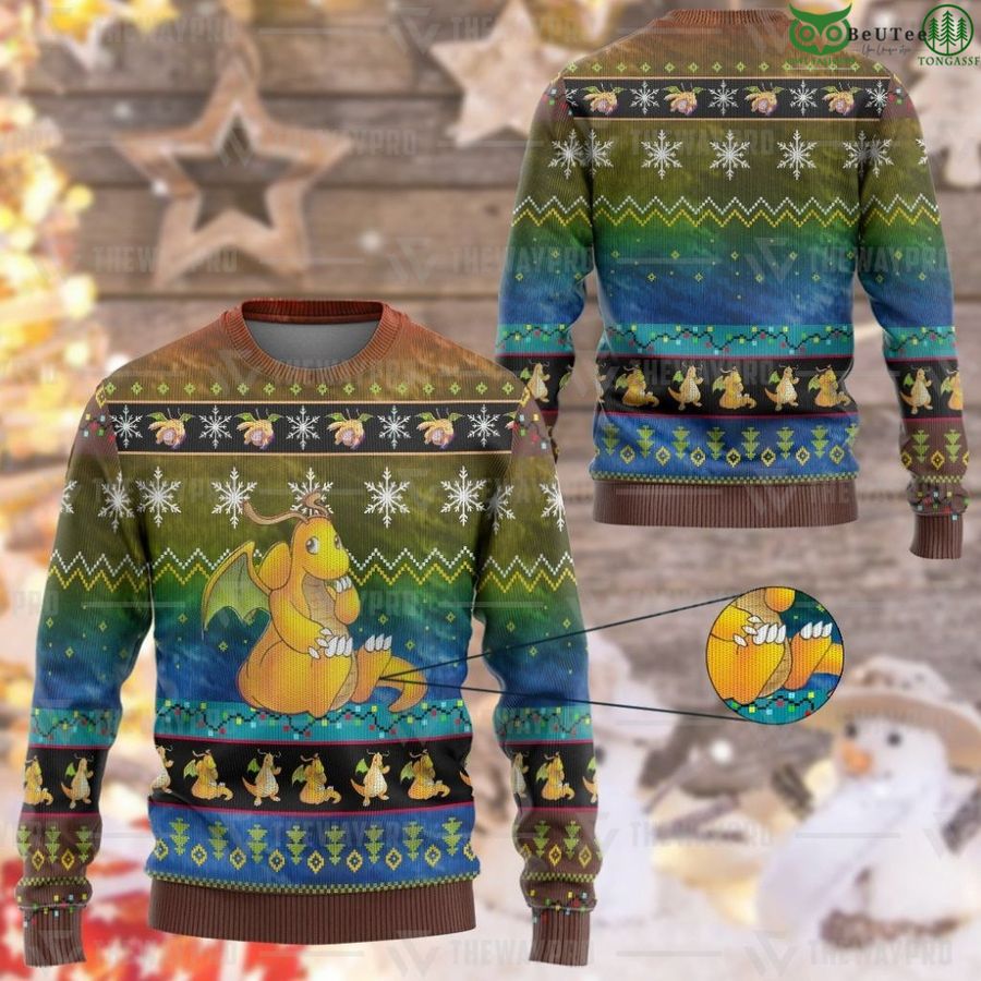 167 Pokemon Dragonite Custom Imitation Knitted Sweatshirt