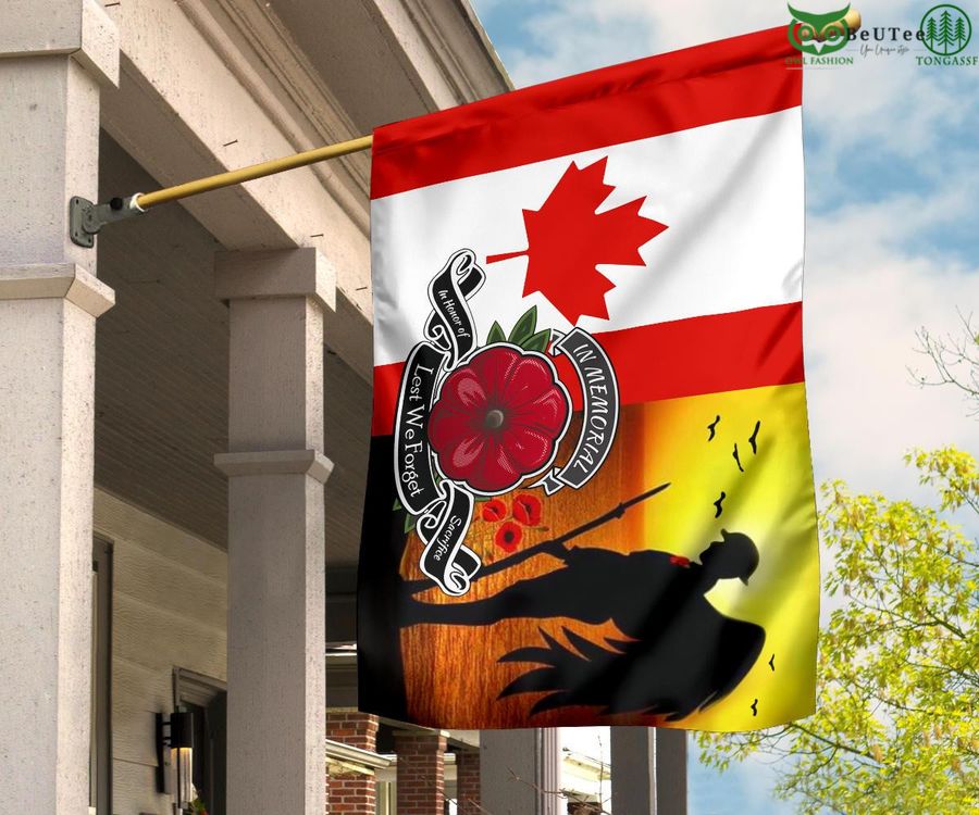 168 Canada Poppy In Memorial Lest We Forget Honoring Patriotic flag