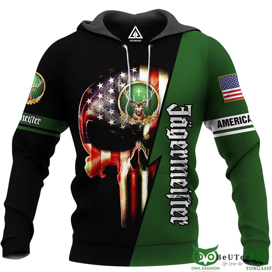 Jägermeister Skull 3D Hoodie Tshirt Sweatshirt