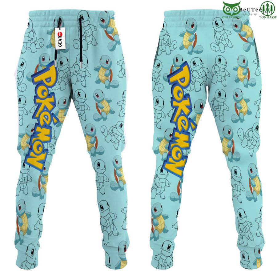 171 Squirtle Joggers Custom Anime Pokemon Sweatpants For Otaku