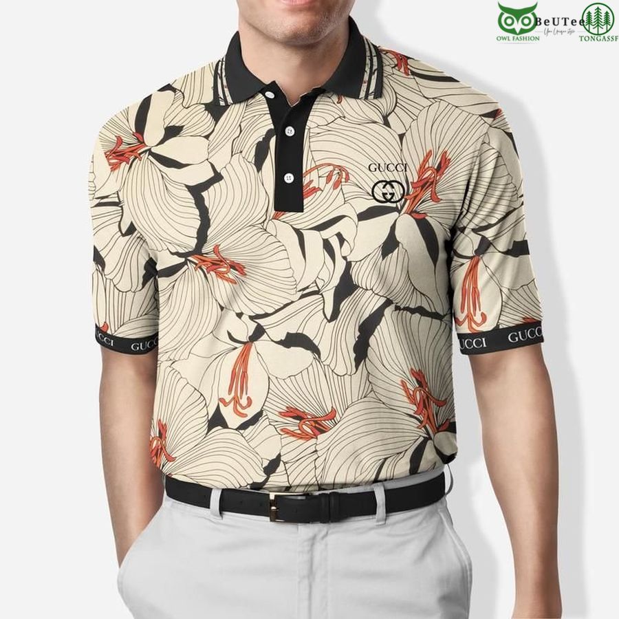 178 Gucci floral LIMITED EDITION PREMIUM POLO SHIRT