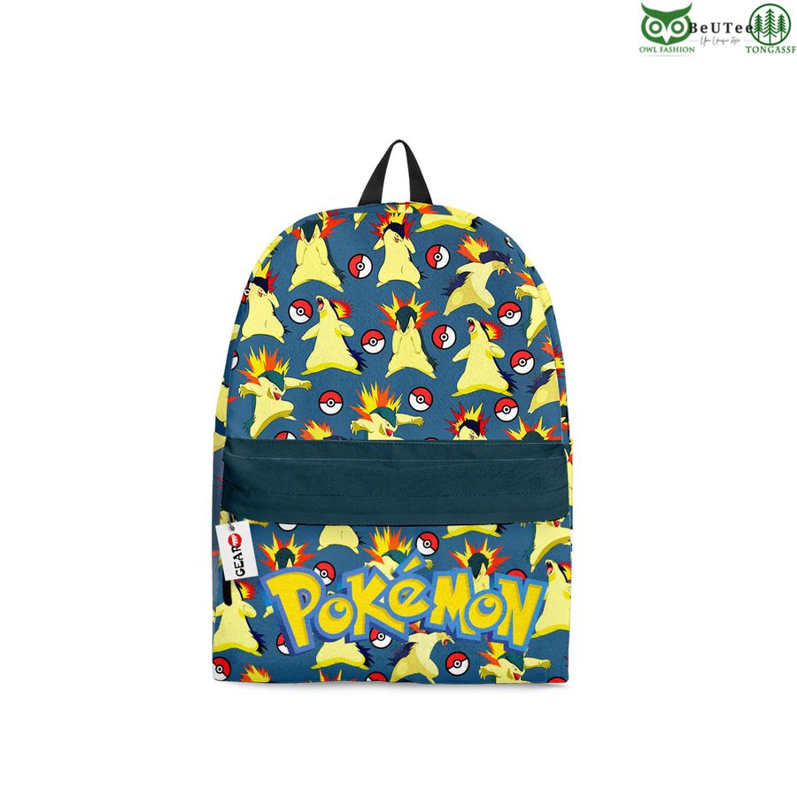Typhlosion Backpack Pokemon Anime Bag Gifts Ideas for Otaku