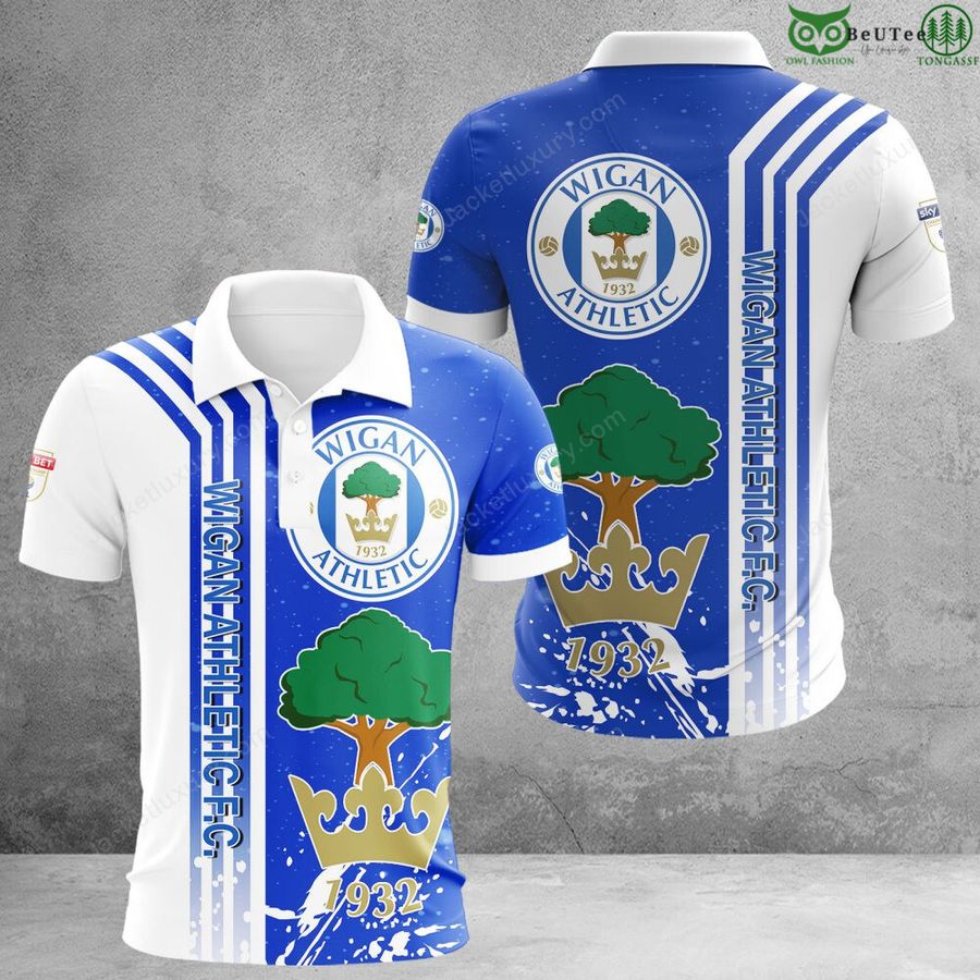Wigan Athletic EPL Football 3D Polo T-Shirt Hoodie
