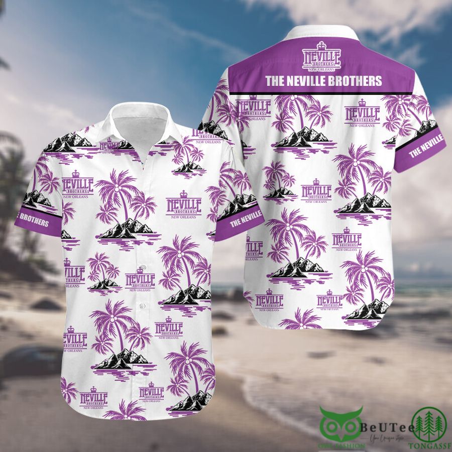 The Neville Brothers Palm Tree Hawaiian shirt Rock