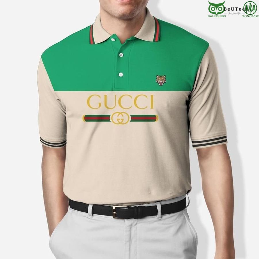 188 Gucci lime tiger LIMITED EDITION PREMIUM POLO SHIRT