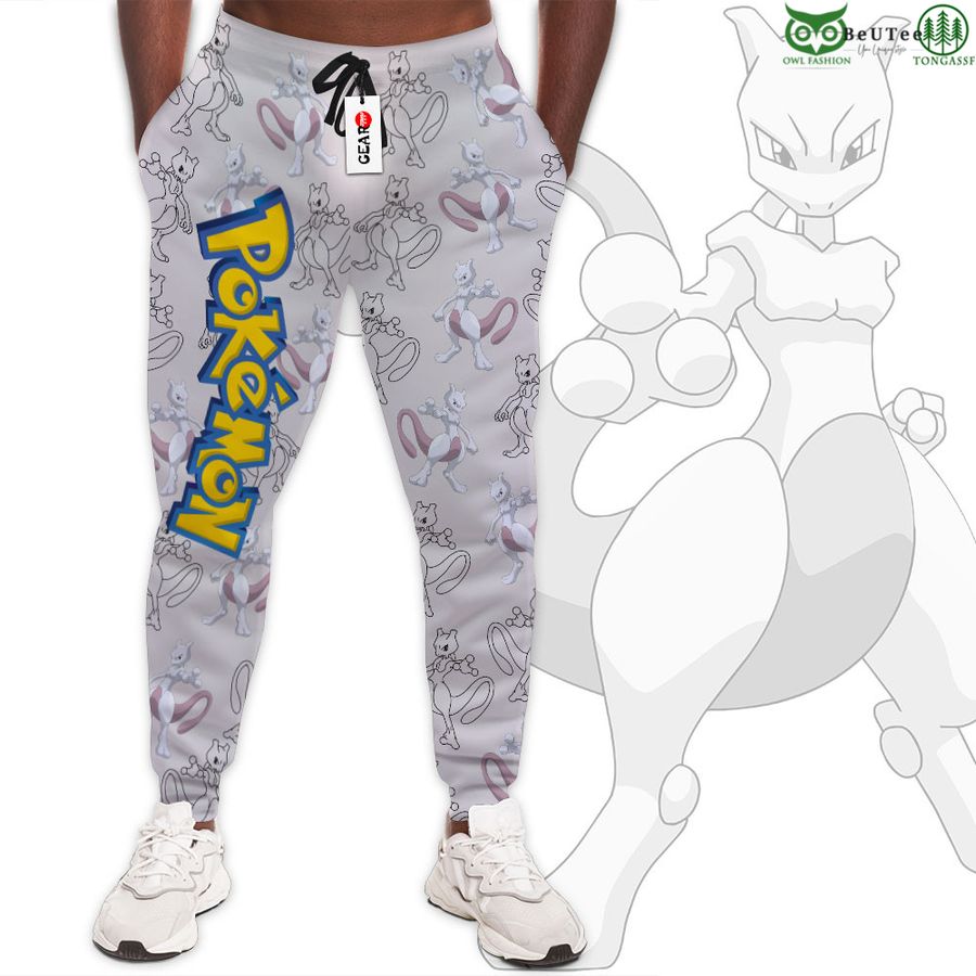 188 Mewtwo Joggers Custom Anime Pokemon Sweatpants For Otaku