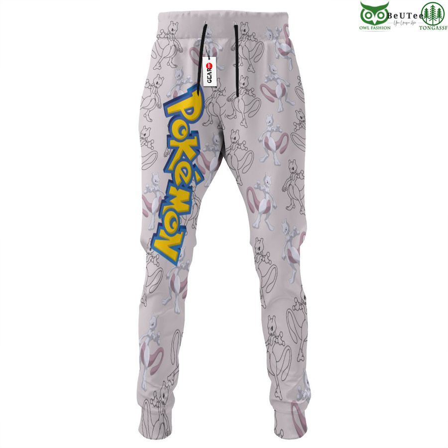190 Mewtwo Joggers Custom Anime Pokemon Sweatpants For Otaku