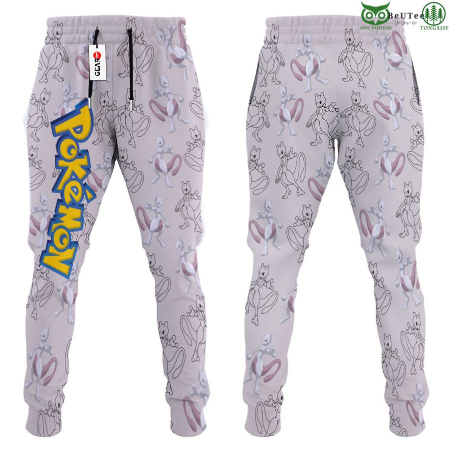 191 Mewtwo Joggers Custom Anime Pokemon Sweatpants For Otaku