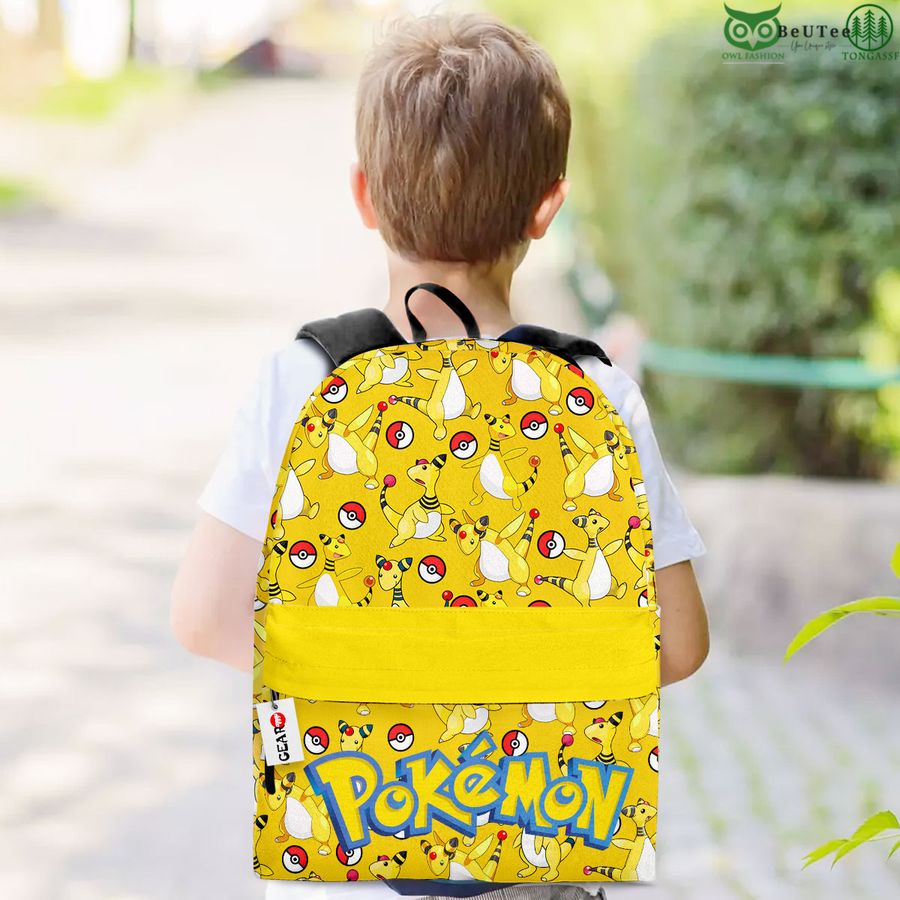 192 Ampharos Backpack Pokemon Anime Bag Gifts Ideas for Otaku