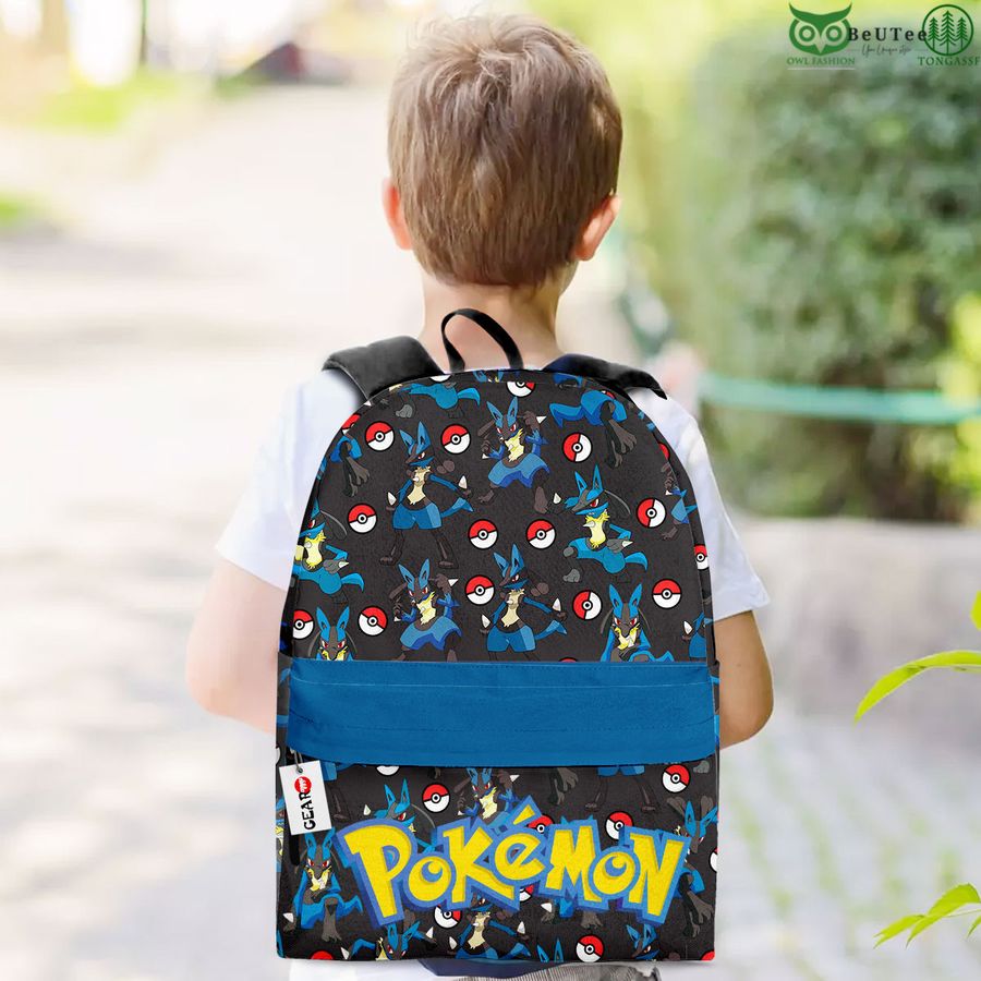 195 Lucario Backpack Pokemon Anime Bag Gifts Ideas for Otaku