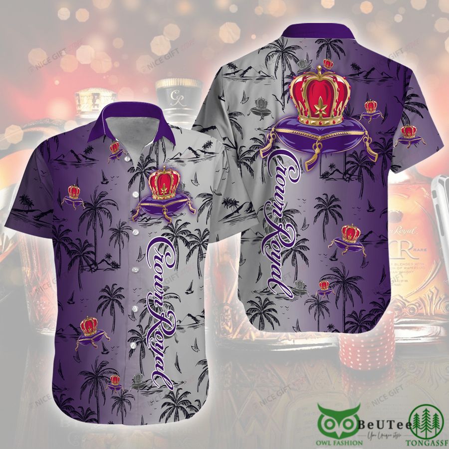 Crown Royal Logo Purple Hawaii 3D Shirt 