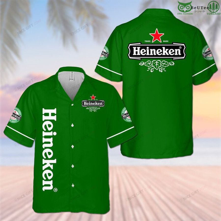 Heineken beer whiskey aloha Hawaiian 3D Shirt
