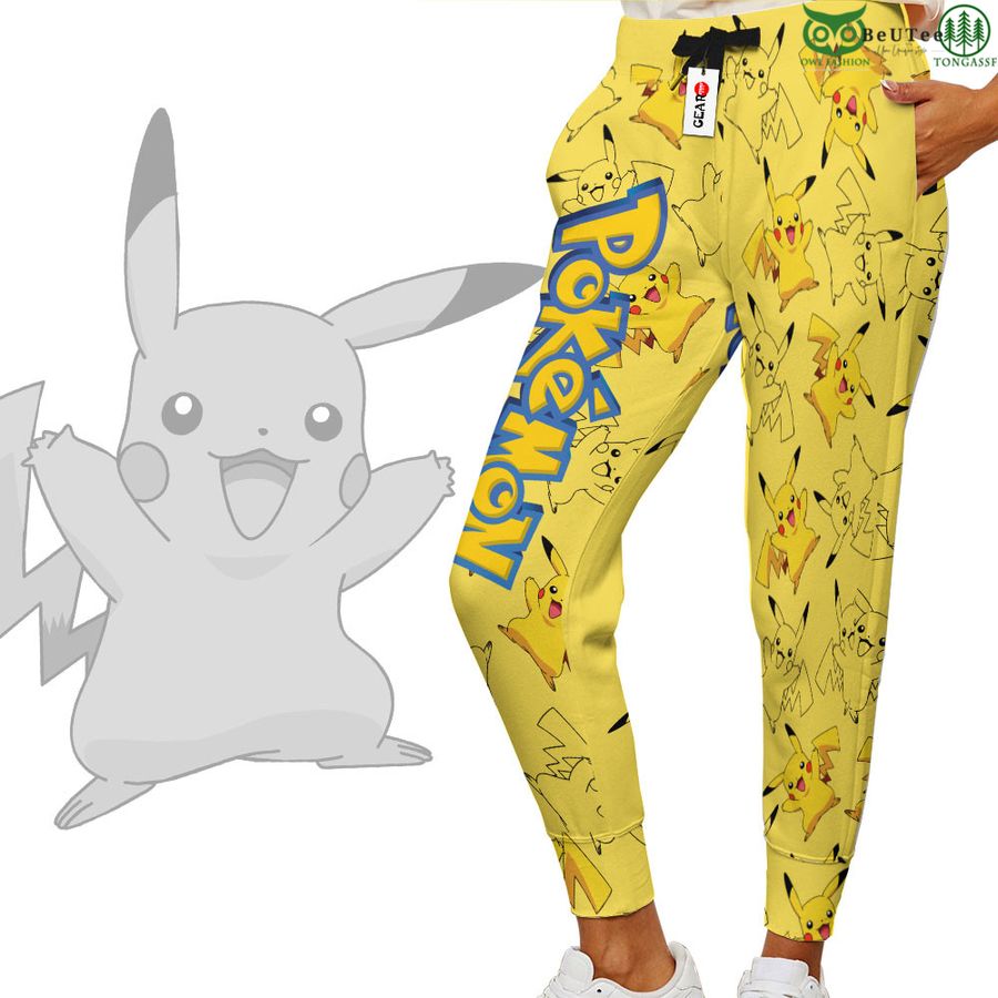 201 Pikachu Joggers Custom Anime Pokemon Sweatpants for Otaku