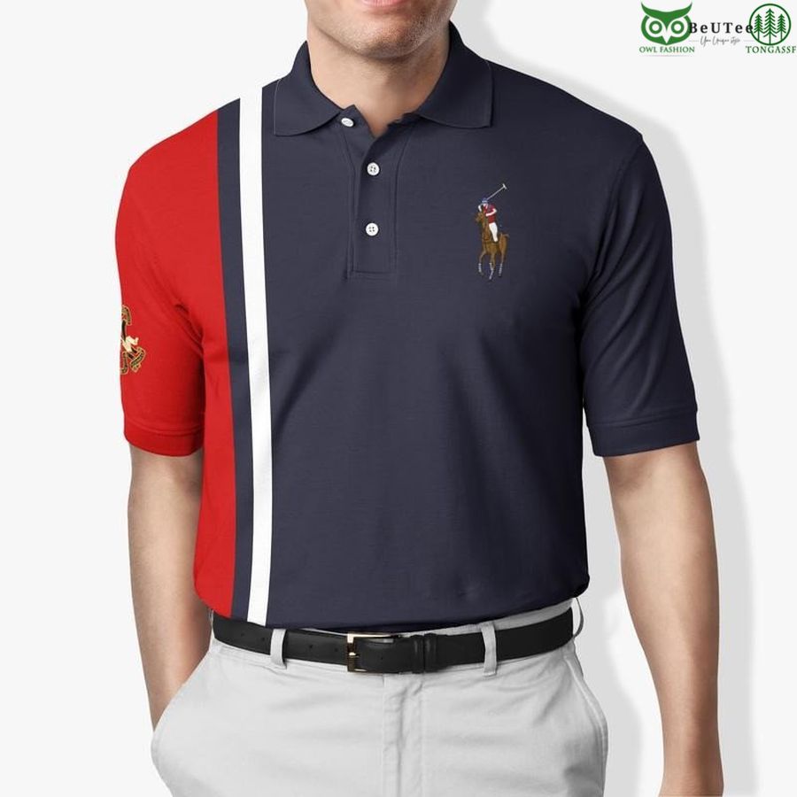 206 Ralph Lauren red navy Polo Shirt For Men
