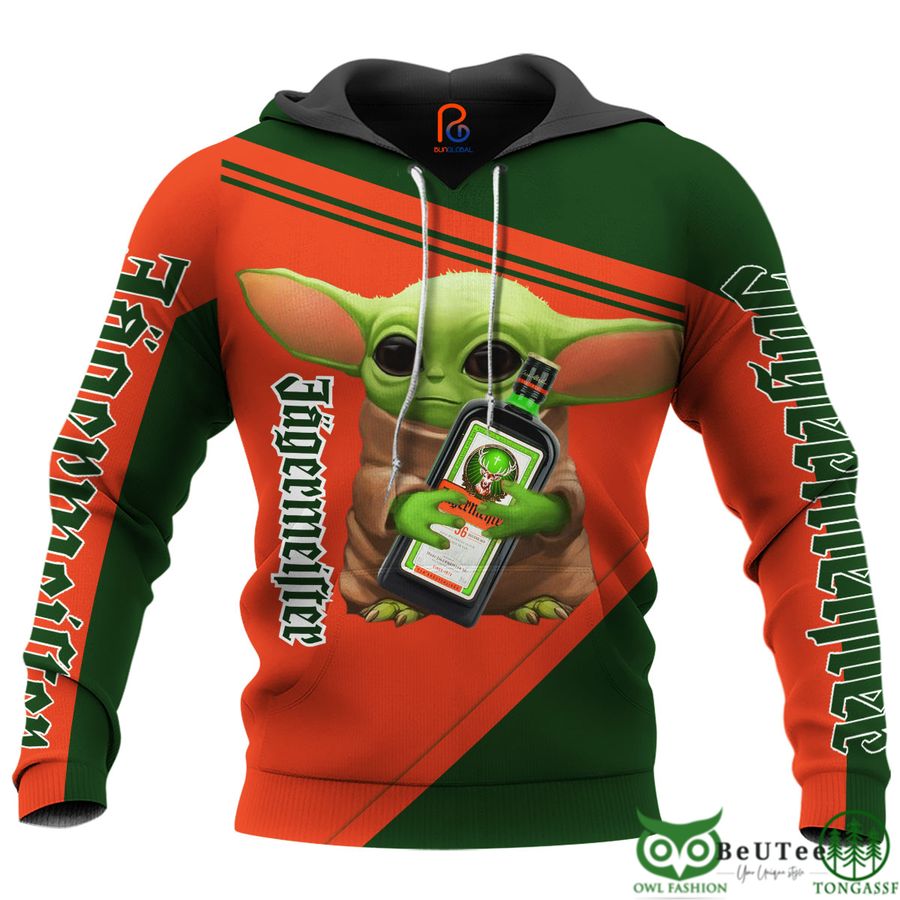 Jedi Master Hug Jägermeister Bright 3D Hoodie Tshirt Sweatshirt