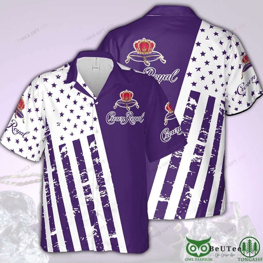 Crown Royal Purple Star and Lines Hawaii 3D Shirt 