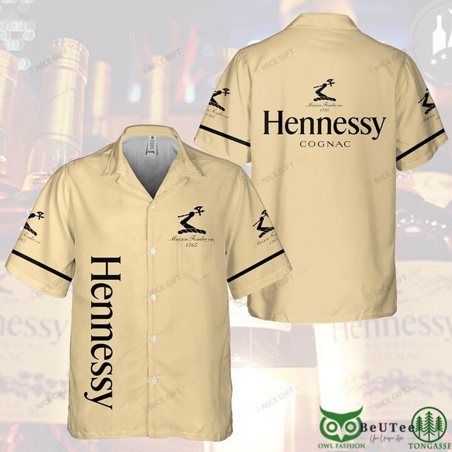 22 Hennessy Basic Light Yellow Hawaiian Shirt