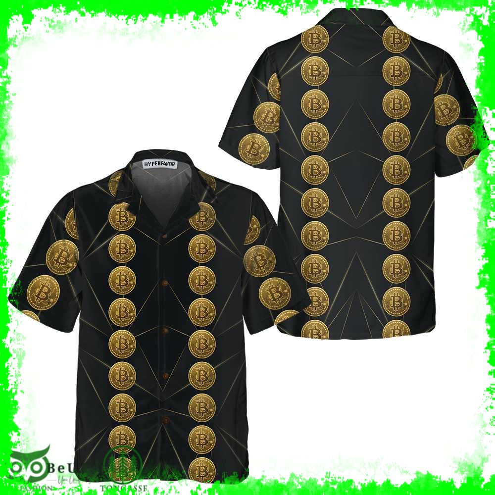 Luxury Golden Bitcoin Hawaiian Shirt BTC