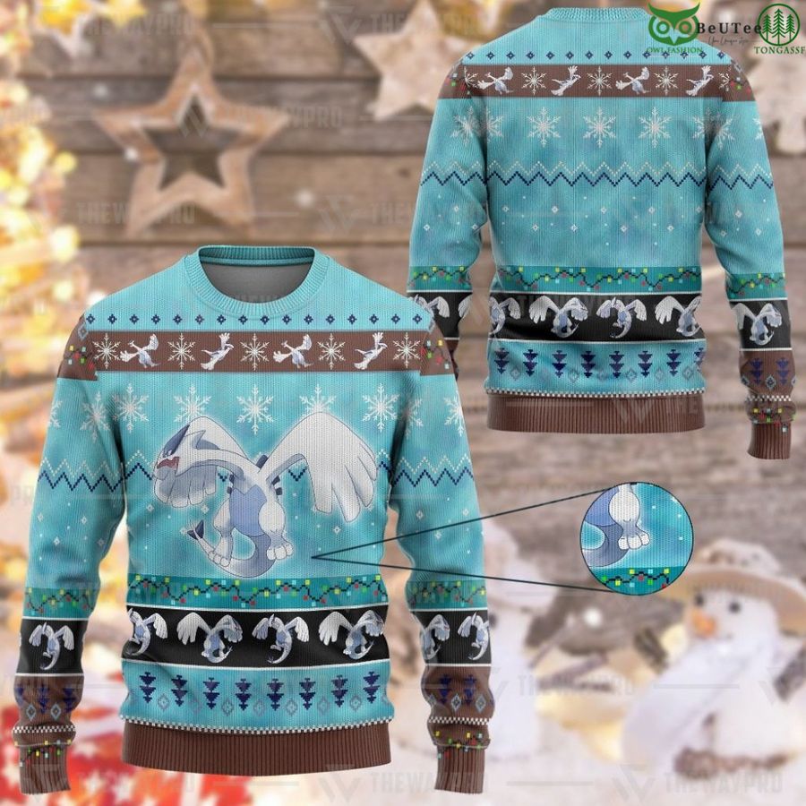 220 Pokemon Lugia Custom Imitation Knitted Sweatshirt