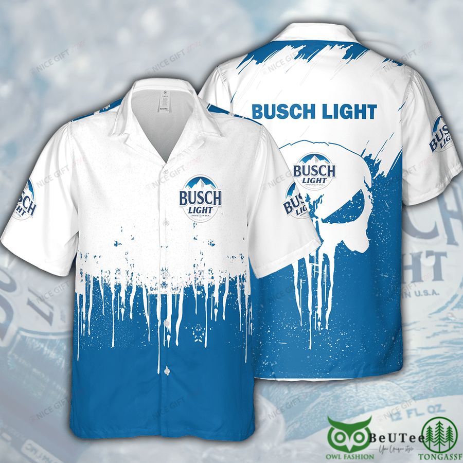 Busch Light Color Drop Blue Hawaii 3D Shirt 