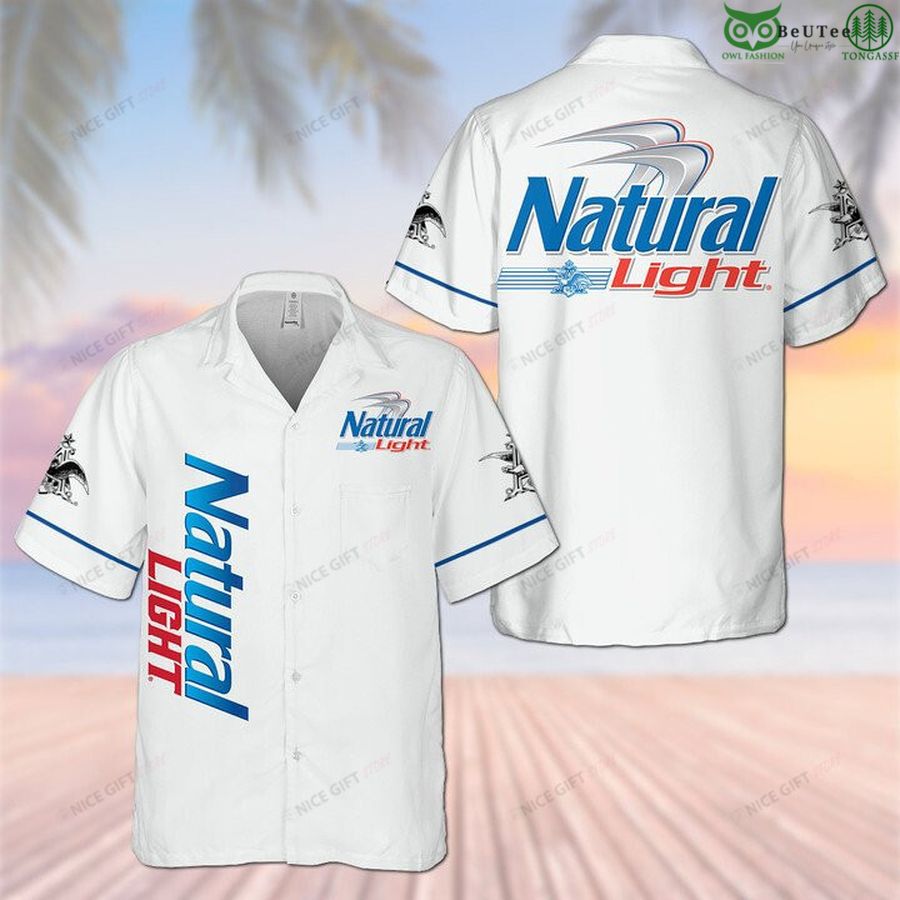 Natural Light beer whiskey aloha Hawaiian 3D Shirt