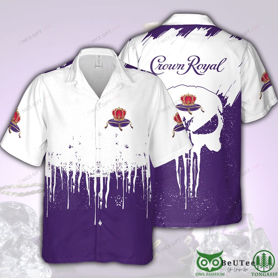 Crown Royal Color Drop Purple Hawaii 3D Shirt 