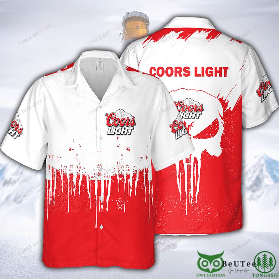 Coors Light Color Drop Red Hawaii 3D Shirt 
