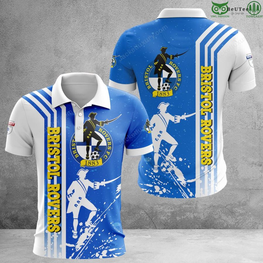 Bristol Rovers EPL Football 3D Polo T-Shirt Hoodie