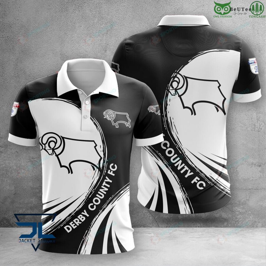 Derby County 3D Polo T-Shirt Hoodie