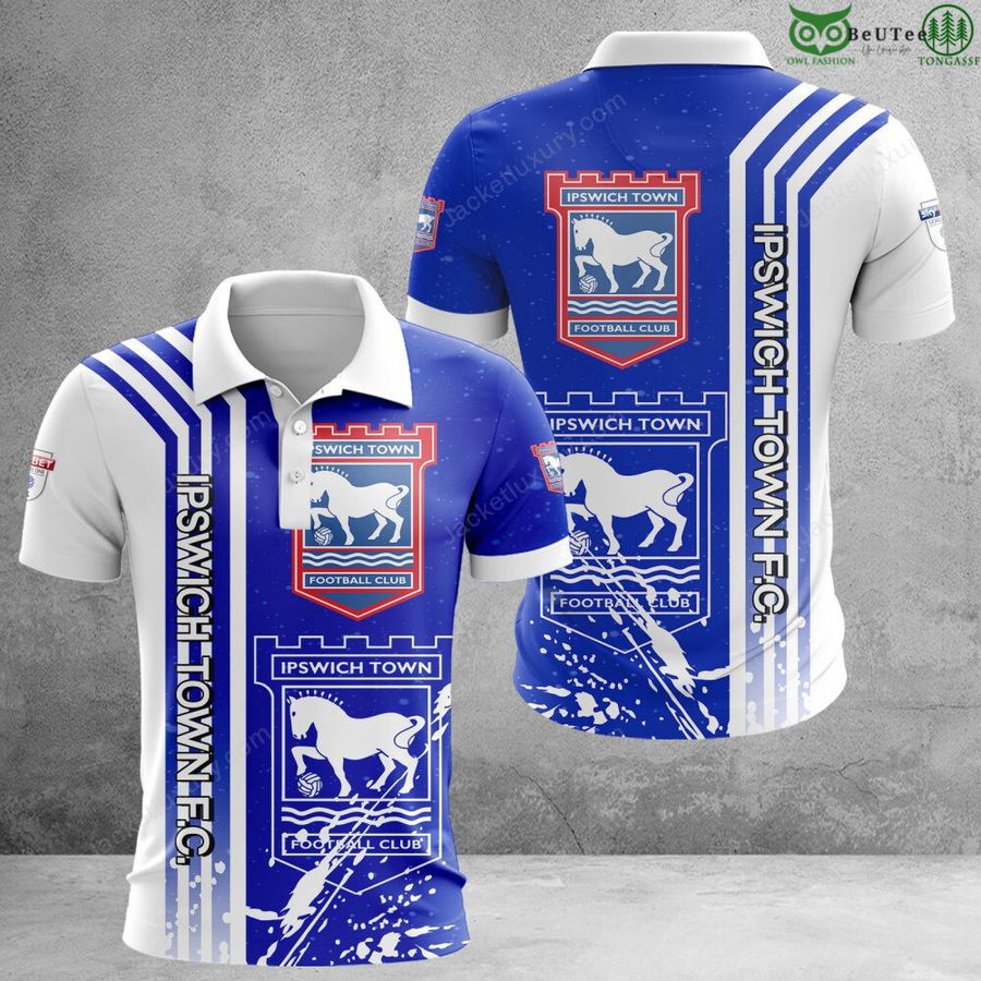 Ipswich Town F.C EPL Football 3D Polo T-Shirt Hoodie
