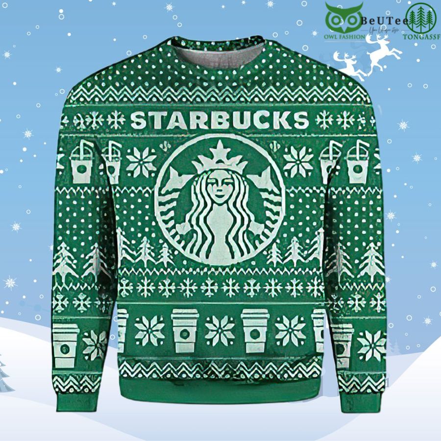 Starbucks Ugly Sweater Beer Drinking Christmas Limited