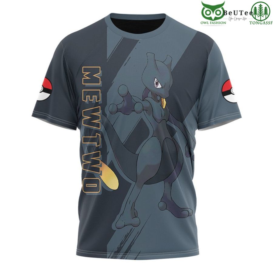 Shadow Mewtwo T-shirt 3D Apparel Pokemon