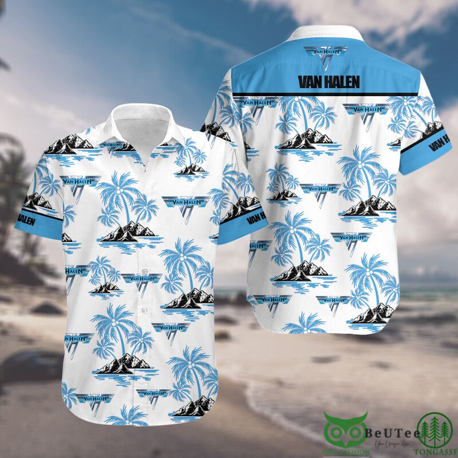 Van Halen Palm Tree Hawaiian shirt Rock