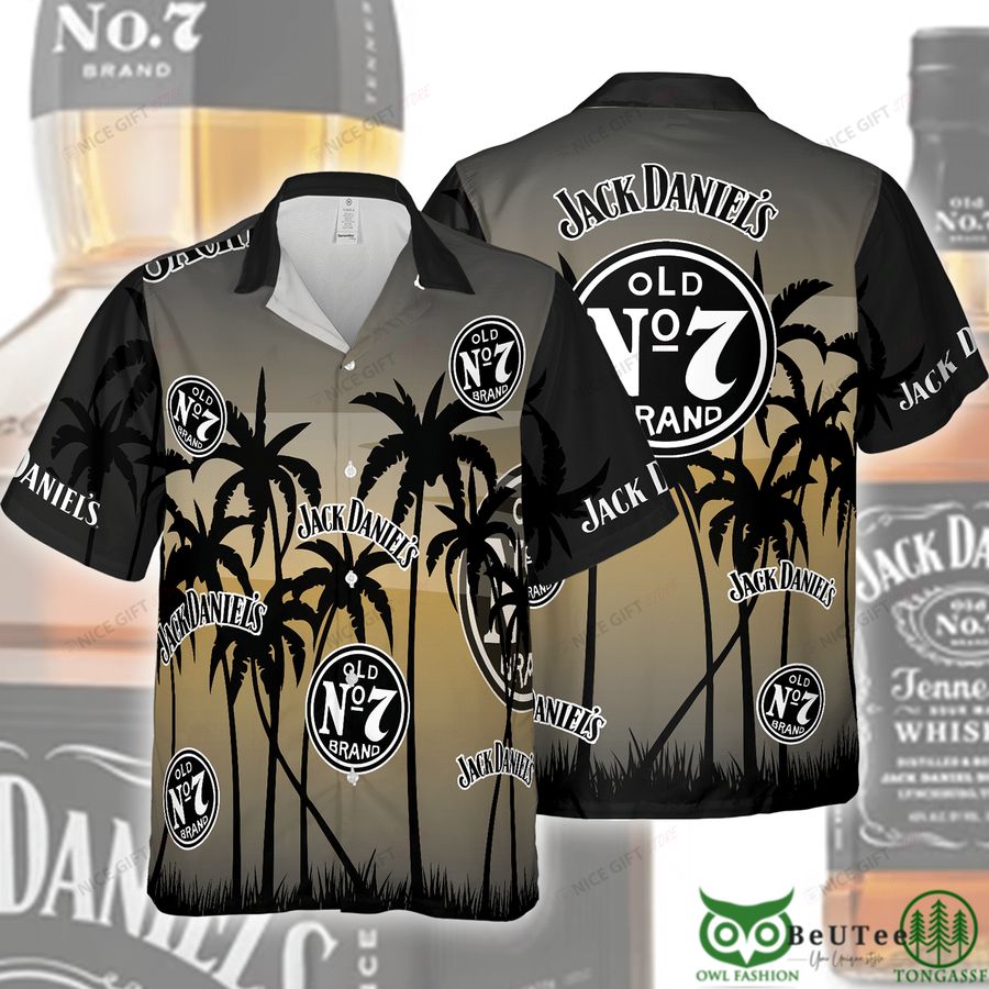 Jack Daniel's Palm Forest Black Hawaii 3D Shirt 