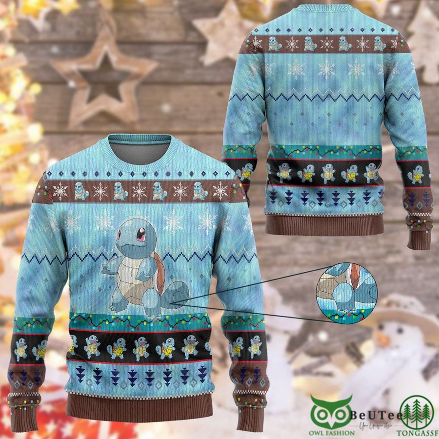 Squirtle Custom Imitation Knitted Sweatshirt
