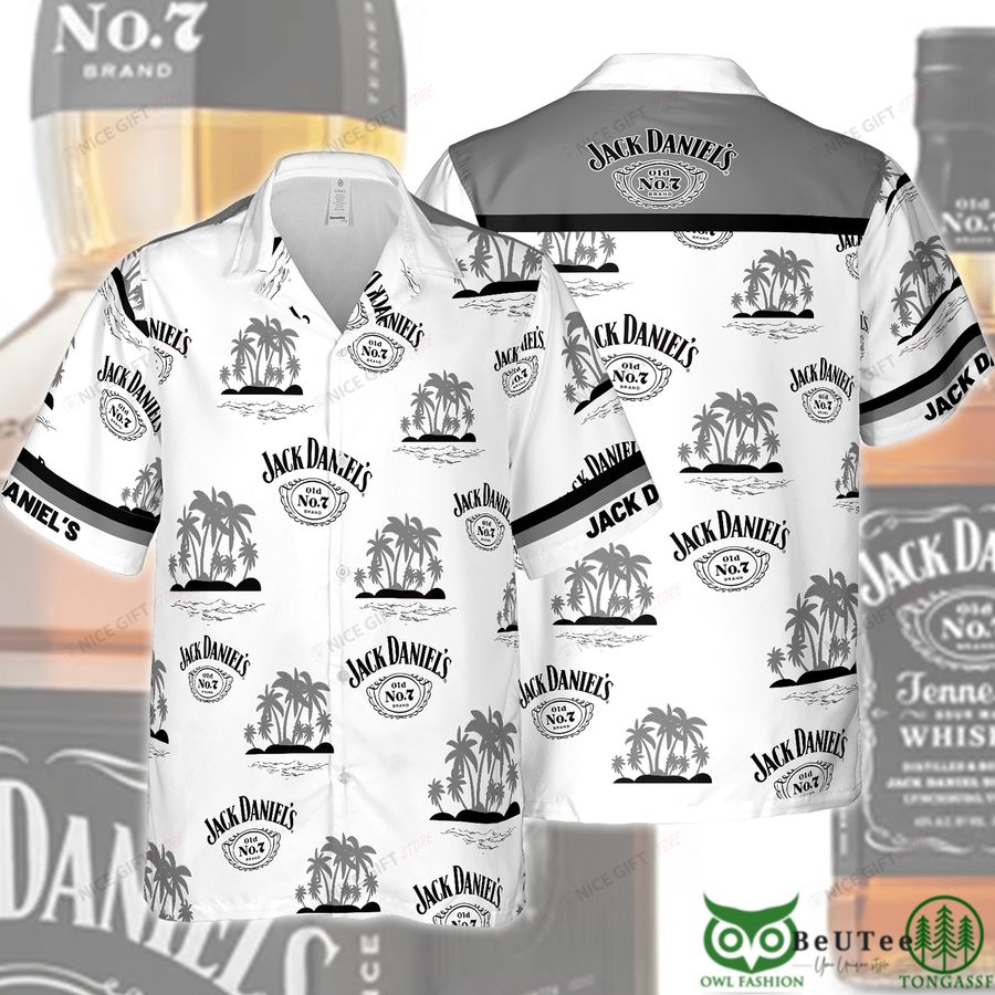 Jack Daniel's Palm Island Gray Hawaii 3D Shirt