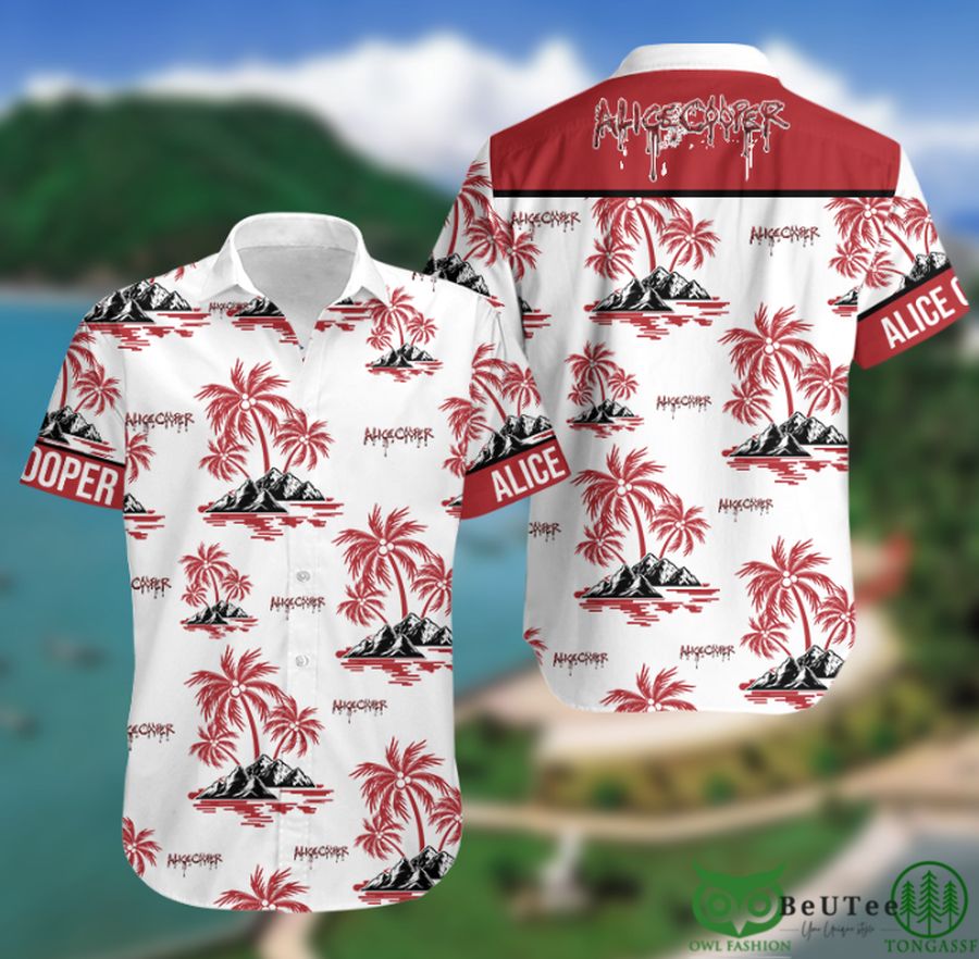Alice Cooper Palm Tree Hawaiian shirt Rock