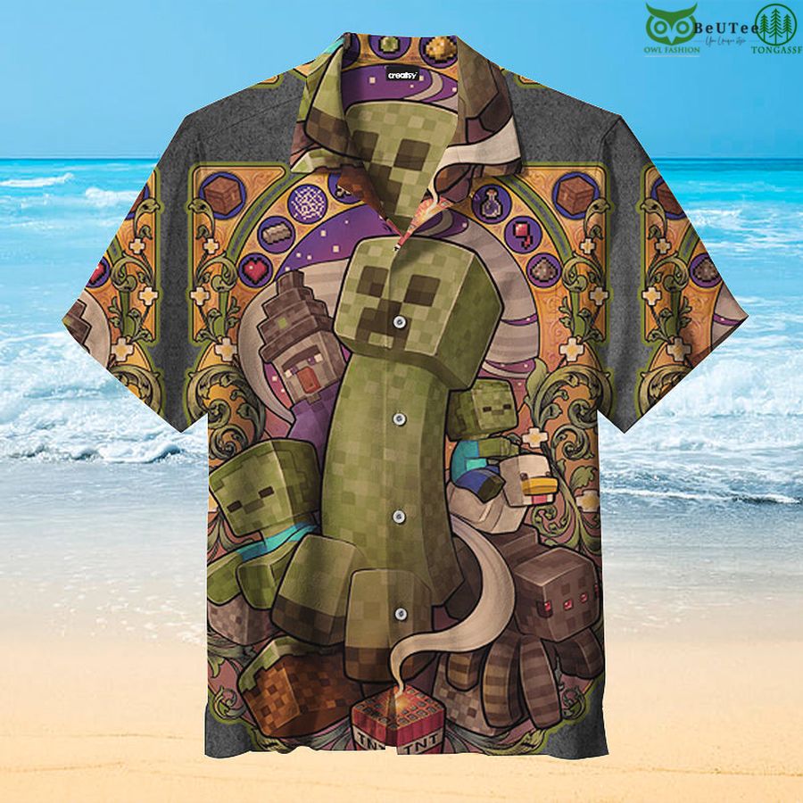 Minecraft Creeper Hawaiian Shirt