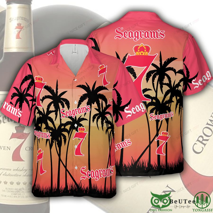 Seagram's Palm Forest Pink Hawaii 3D Shirt 