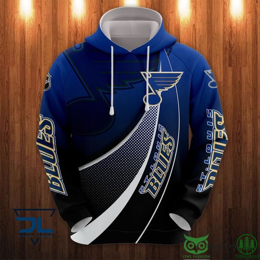 St Louis Blues NHL Wave Pattern 3D Printed Hoodie Sweatshirt Tshirt