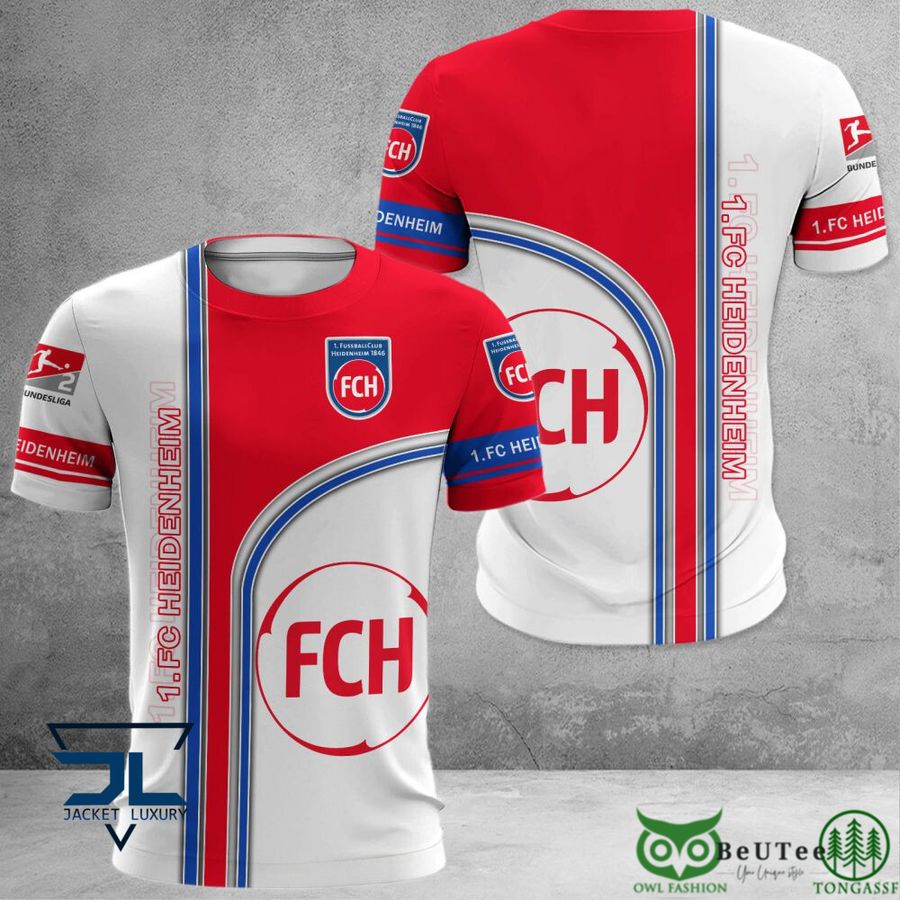 131 1. FC Heidenheim Bundesliga 3D Printed Polo T shirt