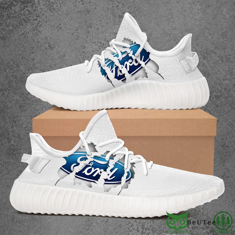 Ford Car Yeezy Sneakers Shoes White