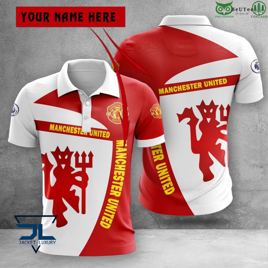 Manchester United Premier League 2022 3D Polo T-Shirt Hoodie