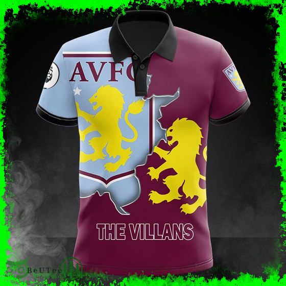42 Aston Villa FC The Villans Claret Blue 3D shirt Hoodie Sweater
