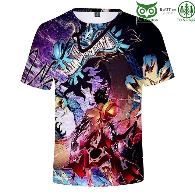 Luffy Vs Kaido Dragon Form 3D t shirt