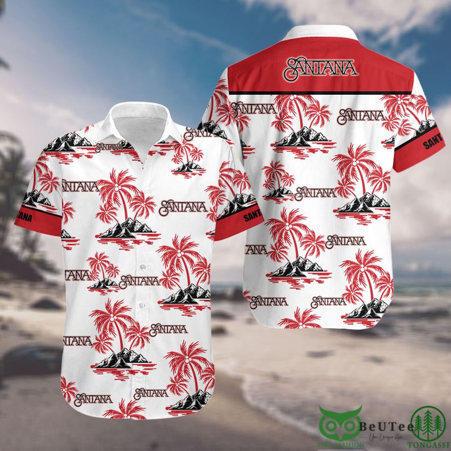 Santana Palm Tree Hawaiian shirt Rock